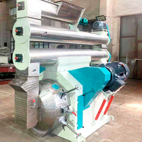 Machine à granulés industrielle à matrice annulaire 1-8T/H avec conditionneur de vapeur pour la production d'aliments pour bovins, volailles et poissons