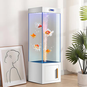 <span class=keywords><strong>Aquarium</strong></span> en verre rectangulaire avec filtration supérieure en verre ultra-blanc, contreplaqué en bois massif, <span class=keywords><strong>éclairage</strong></span> LED, drainage en un clic, <span class=keywords><strong>aquarium</strong></span> pour poissons à balles - Product Image 1