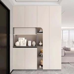 Contemporary Modern Design Wood Panel Shoe Cabinet for Home Bedroom Dining Living Room or School Furniture - Product Image 1