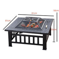 Table de barbecue multifonctionnelle Camping Fire Pit Poêle à bois Outdoor Campfire BBQ Grill