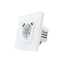 Prise intelligente WiFi CNSKOU EU avec chargeur rapide USB Type-C, prise murale en verre et plastique, contrôle par application TUYA, SDK activé
