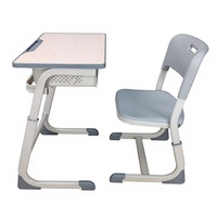 Ensemble de mobilier scolaire moderne de haute qualité, réglable, en acier, avec bureau et chaise pour étudiants, mobilier de classe