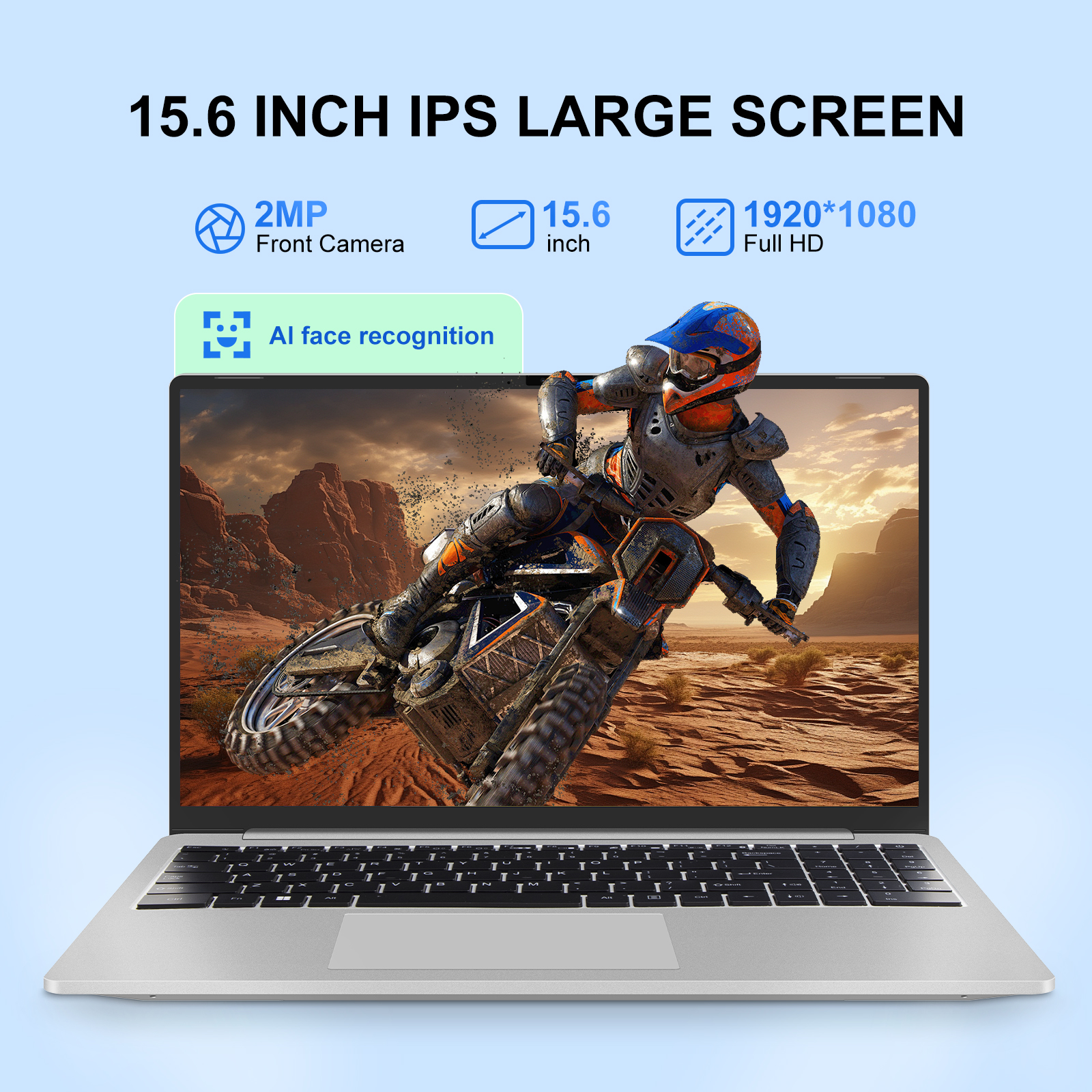 15.6 Inch Intel Celeron N5095 Gaming Laptop - 16GB+512GB