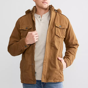 Chaqueta Bomber Unisex de Lona para Invierno, Estilo Vintage con Cuello Mao, Cierre de Cremallera, Duradera, Elegante, Cómoda, Ligera y Resistente al Viento - Product Image 5