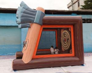 Jeu de lancer de hache gonflable en bâche PVC de 0,55 mm avec souffleur d'air à vendre - Product Image 2