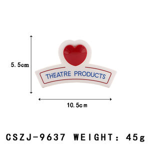 YIYI 10,5 cm 3D Stick Sweet Heart Designer Hair Claw Empalme Grabado Acetato Pinza para el cabello Clip inferior de metal Clip de garra personalizado - Product Image 2