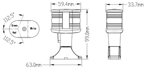 Led 12V du thuyền biển tàu thuyền màu đỏ màu xanh lá cây Trắng Neo ba màu thuyền chuyển hướng đèn - Product Image 4