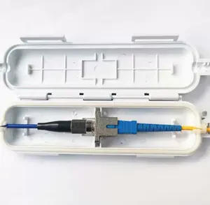 FTTH cable splicing protective sleeve SC adapter connection fiber optic protection box Drop Cable ProtectorFTTH