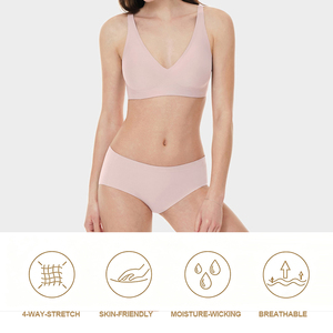 Conjunto de Lencería Deportiva para Mujer, Talla Grande, con Logotipo Personalizado OEM, Transpirable, de Secado Rápido, Ligero y Ecológico - Product Image 3