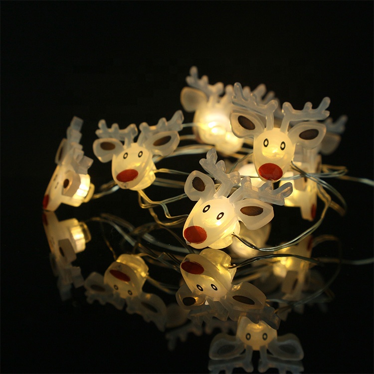 2 м 20 светодиодная гирлянда с оленем для Рождественского украшения