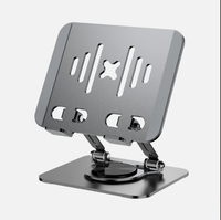Support pour tablette en acier au carbone, adapté pour iPad, dissipation thermique, jeu, rotation et support de téléphone pliable