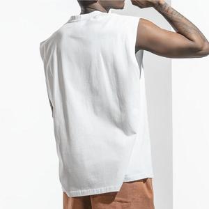 Maglietta senza maniche Athleisure con tasca sul petto canotta da uomo oversize all'ingrosso - Product Image 3