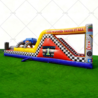 Parcours d'obstacles gonflable de qualité commerciale, jeu de saut rebondissant, défi de course (pour enfants et adultes) - Protection UV personnalisable