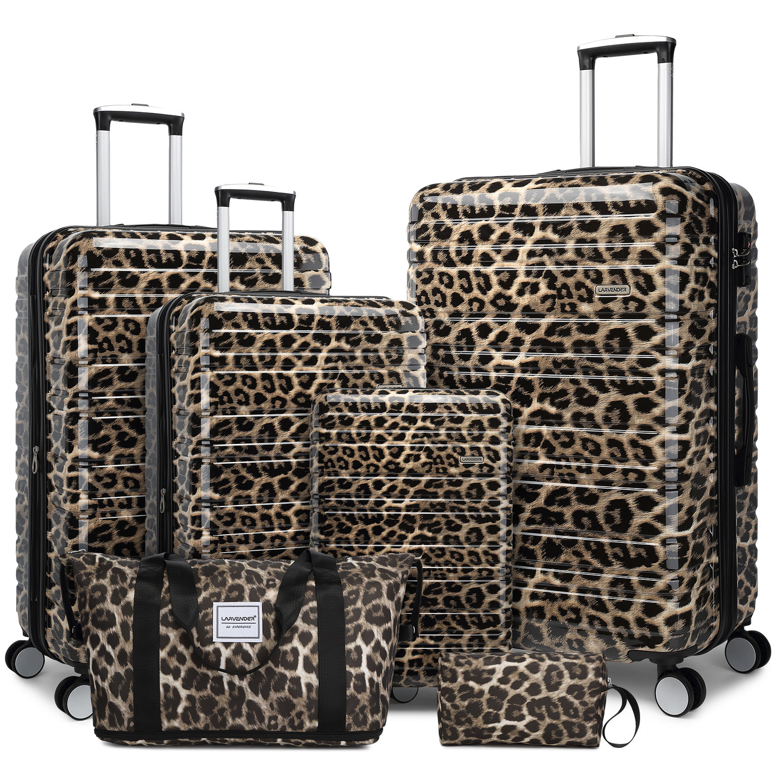 Leopard Suitcase Set Customizable Luggage Solutions