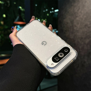 เคสโทรศัพท์กันกระแทกมีกากเพชรใส PC TPU สำหรับ <span class=keywords><strong>Google</strong></span> Pixel 9 Pro XL 9A 8กรอบแข็งเป็นประกาย - Product Image 3