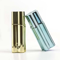 Flacon de parfum en verre à col vissé de 30 ml, flacon vaporisateur de parfum portable métallisé électroplaqué, récipient cosmétique rechargeable