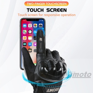 Gants de moto SUOMY pour l'été, compatibles avec les écrans tactiles, résistants à l'usure, gants de <span class=keywords><strong>motocross</strong></span>, protection en PVC, anti-chute, respirants, gants de moto - Product Image 4