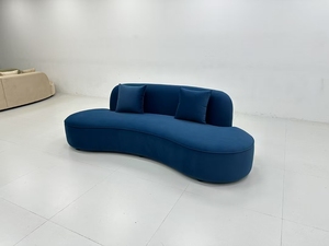 Maintenant simple sur l'aire de repos du canapé incurvé de la lune, le salon, le tissu de meubles de salon de beauté forme spéciale - Product Image 2