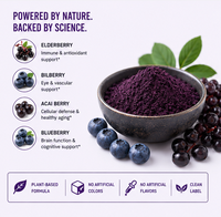 Ekstrak Bubuk Blueberry Laris Manis, Standar 25%/50%/60% Proanthocyanidins PACS Antioksidan untuk Formula Kesehatan Kulit