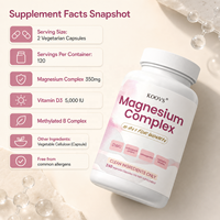 Capsules de magnésium ACORN Private Label, soutien immunitaire et musculaire, complément de magnésium avec taurine pour femmes
