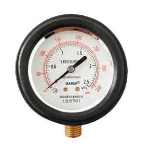 350PSI 2.5MPA 60MM Bottom Mount Tire Mechanical Pressure Gauge Dial Tire Pressure Gauge For Aircraft Tire Testing