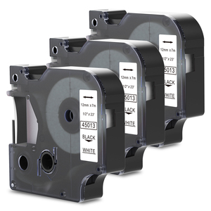 <span class=keywords><strong>DYMO</strong></span> D1 — <span class=keywords><strong>cartouche</strong></span> d'étiquette standard 45013, 1/2 pouces, ruban noir sur blanc, 5 paquets, compatibles - Product Image 2