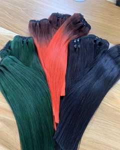 Extensions de cheveux de trame à bon prix Cheveux raides naturels Trame unique Style de vague droite soyeuse disponible en étiré - Product Image 2