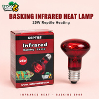 LuckyHerp Lampe chauffante en verre rouge pour reptiles 25W pour amphibiens et reptiles