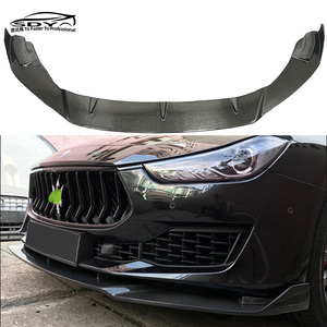Divisor delantero de labio de parachoques delantero de fibra de carbono de alta calidad Ghibli para Maserati Ghibli 2018-2023 - Product Image 1