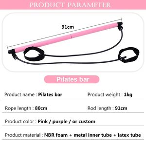 Kit per Allenamento Domestico con Barra in Acciaio Inox per Squat, Yoga, Pilates e Fasce Elastiche - Product Image 4