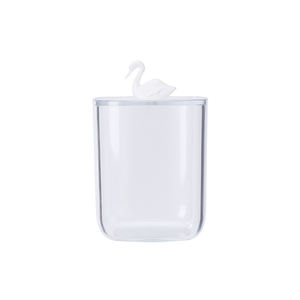 Boîte de rangement en acrylique transparente C193 pour cotons-tiges, tampons et maquillage, motif animal, vente en gros - Product Image 2