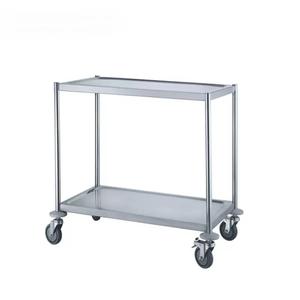 Carrello in Acciaio Inox a 3 Ripiani Leggero, Tubo Rotondo Economico da 0,6 mm, Carrello di Servizio con Maniglia Rimovibile per Cucina e Hotel - Product Image 4