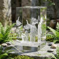 Cubo di Cristallo K9 Lucido HDW all'Ingrosso, Cornice Fotografica in Cristallo Personalizzata con Incisione Laser 3D per Souvenir