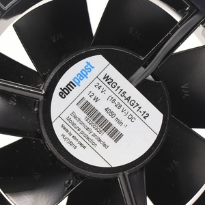 Ventilador de Refrigeración Axial de Tubo, Totalmente Metálico, con Rodamiento de Bolas, ebmpapst W2G115-AG71-12, 127x127x38mm, 24V DC, 160CFM, 12W, 4050RPM, para Inversor - Product Image 5
