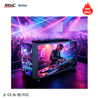 Écran LED flexible pour stand DJ intérieur, comptoir d'accueil personnalisé, affichage LED pour exposition, salon professionnel, magasin de détail