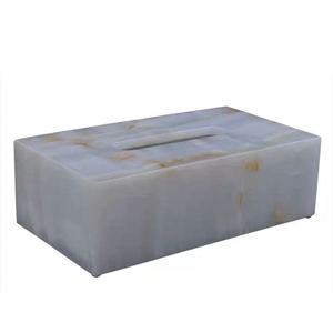 Ensemble d'accessoires de salle de bain de luxe en onyx blanc de haute qualité, 5 pièces, vente en gros - Product Image 5