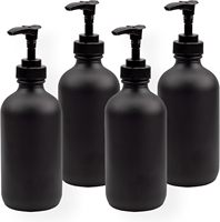 Bouteilles Distributrices en Verre Transparent avec Pompe pour Savon Liquide, Shampoing et Gel Douche, Forme Boston, 4oz, 8oz, 16oz, avec Logo Personnalisé