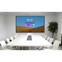 Tableau blanc numérique intelligent virtuel à écran tactile ultrasonique et infrarouge 65 75 85 98 pouces sur chariot TV