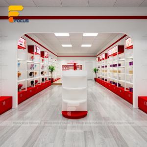 Présentoir de magasin de cosmétiques Meubles de magasin de beauté au détail Armoire Étagère Design personnalisé Luminaire pour l'affichage de produits de maquillage - Product Image 1