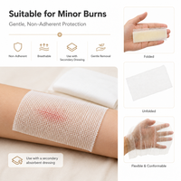BLUENJOY Pansement en gaze désinfectant à l'huile pour brûlures/ébouillantements/soins des plaies, pansement en gaze à l'émulsion d'huile pour soins avancés des plaies