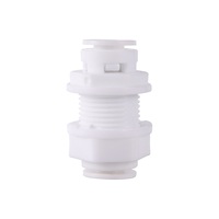 Connecteurs droits à enfoncement rapide 1/4 3/8 pouce pour cloisons étanches, pièces Ro, raccords de tuyauterie pour filtre à eau