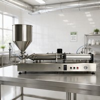 Machine de remplissage semi-automatique à piston de précision à tête unique, 10 à 100 ml, en acier inoxydable 304 pour l'industrie chimique des liquides et des pâtes