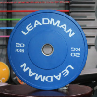 Plaques de Pare-chocs en Caoutchouc Fitness d'Usine Haltères d'Haltérophilie 5kg 10kg 15kg 20kg 25kg Ensemble de Disques de Poids Calibrés pour la Gym