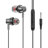 Écouteurs filaires magnétiques intra-auriculaires avec micro 3,5 mm, vente en gros d'usine
