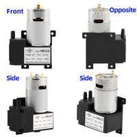 Pompe à vide à diaphragme miniature VN-C3 12W 12L/min -80kPa 12V 24V DC, petite pompe électrique d'aspiration d'air avec plaque de montage