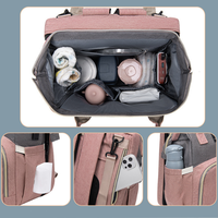 Sac à dos de luxe Oxford imperméable et pliable pour l'été, station de change portable, lit de rangement, sac de voyage pour couches de bébé en polyester