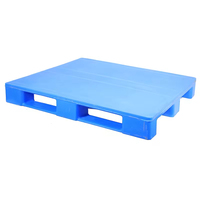 Palet de Plástico Euro de 4 Vías, Plataforma Sólida de HDPE con 3 Patines Deslizantes y 3 Tipos de Patas, Cumple con las Normas de la Industria Alimentaria