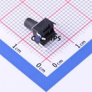 TSD001A09026A Tactile Switch Through hole Component (THT)-4P,6x6mm Switch Round Button 2.6N Through Hole 6mm - Product Image 2