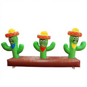 WINSUN Jeu d'obstacles gonflable d'extérieur Cactus Hoopla en PVC, certifié CE, imperméable et ignifuge - Product Image 1