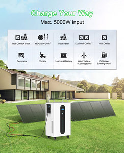 Oyun ve tak 220V-240V 5000W AC taşınabilir güç istasyonu 48V 51.2V LiFePO4 LiFePO4 lityum iyon batarya 5KWH hepsi bir ev kiti - Product Image 5